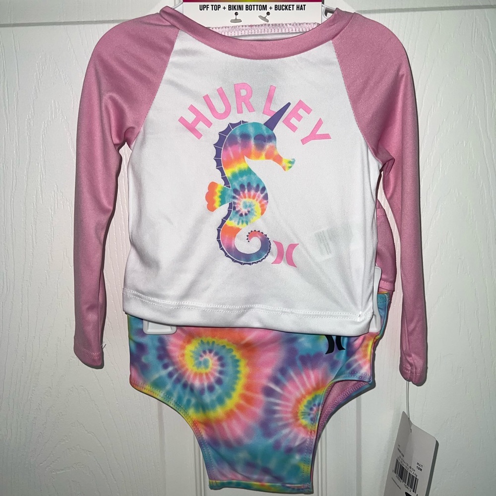 Toddler Girl Hurley Swimsuit 3 piece - 12 months